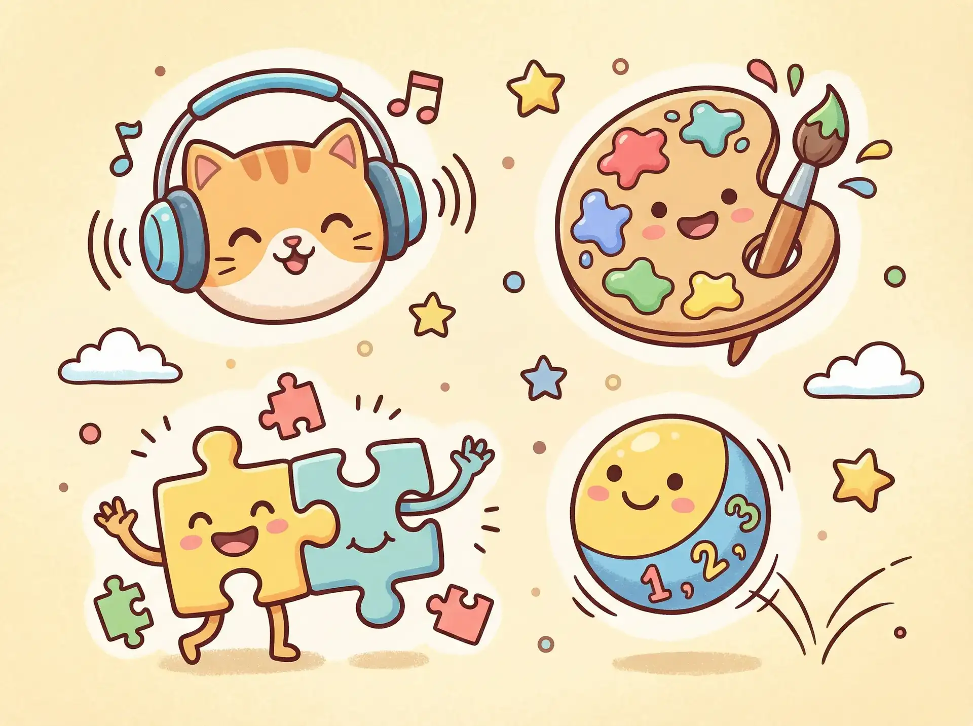 小朋友的手工作品 - 色就去色 益智创作